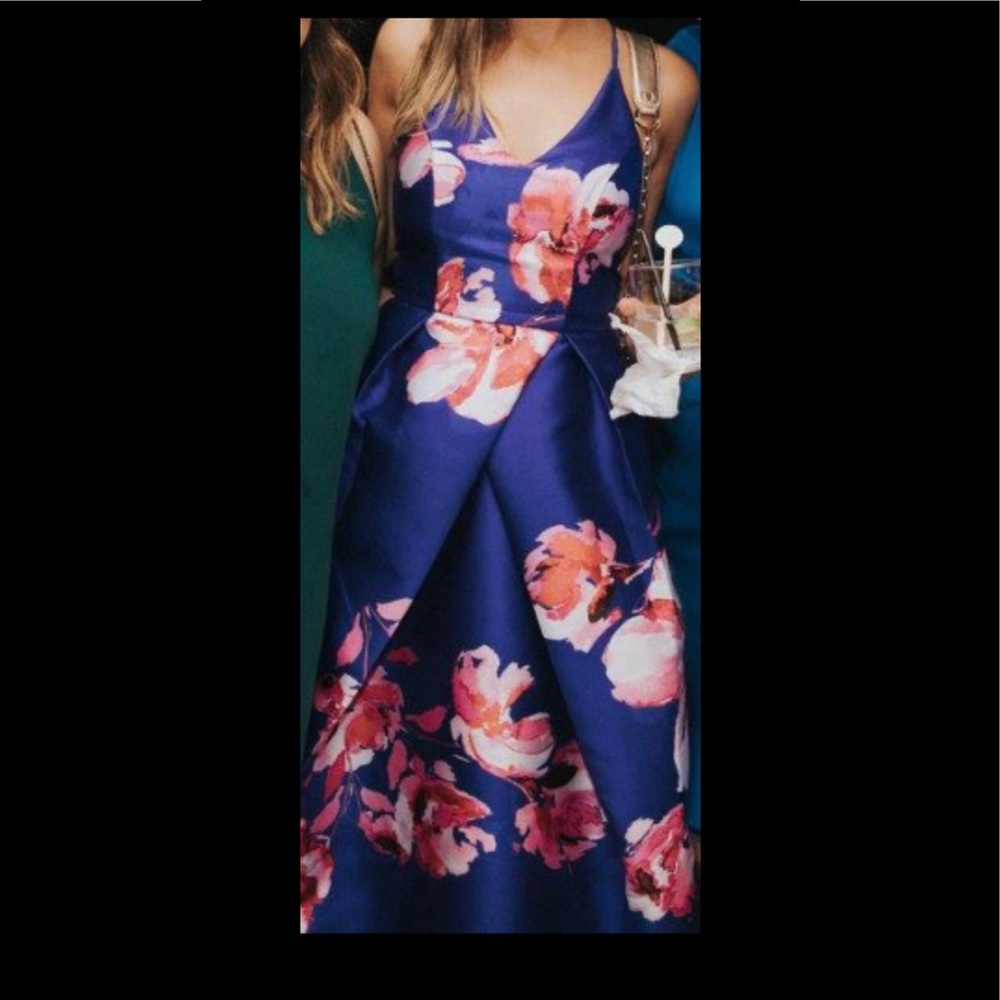 Gorgeous Floral Royal Blue Dress/Gown